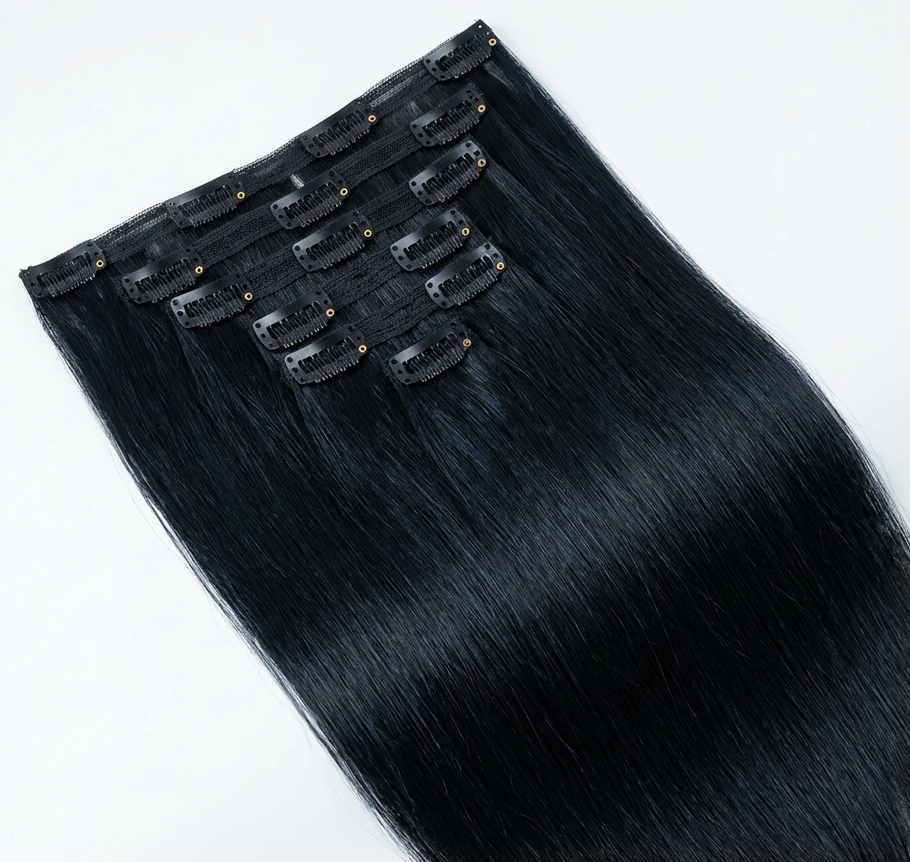 Clip-In Extensions — #1B Natural Black-5