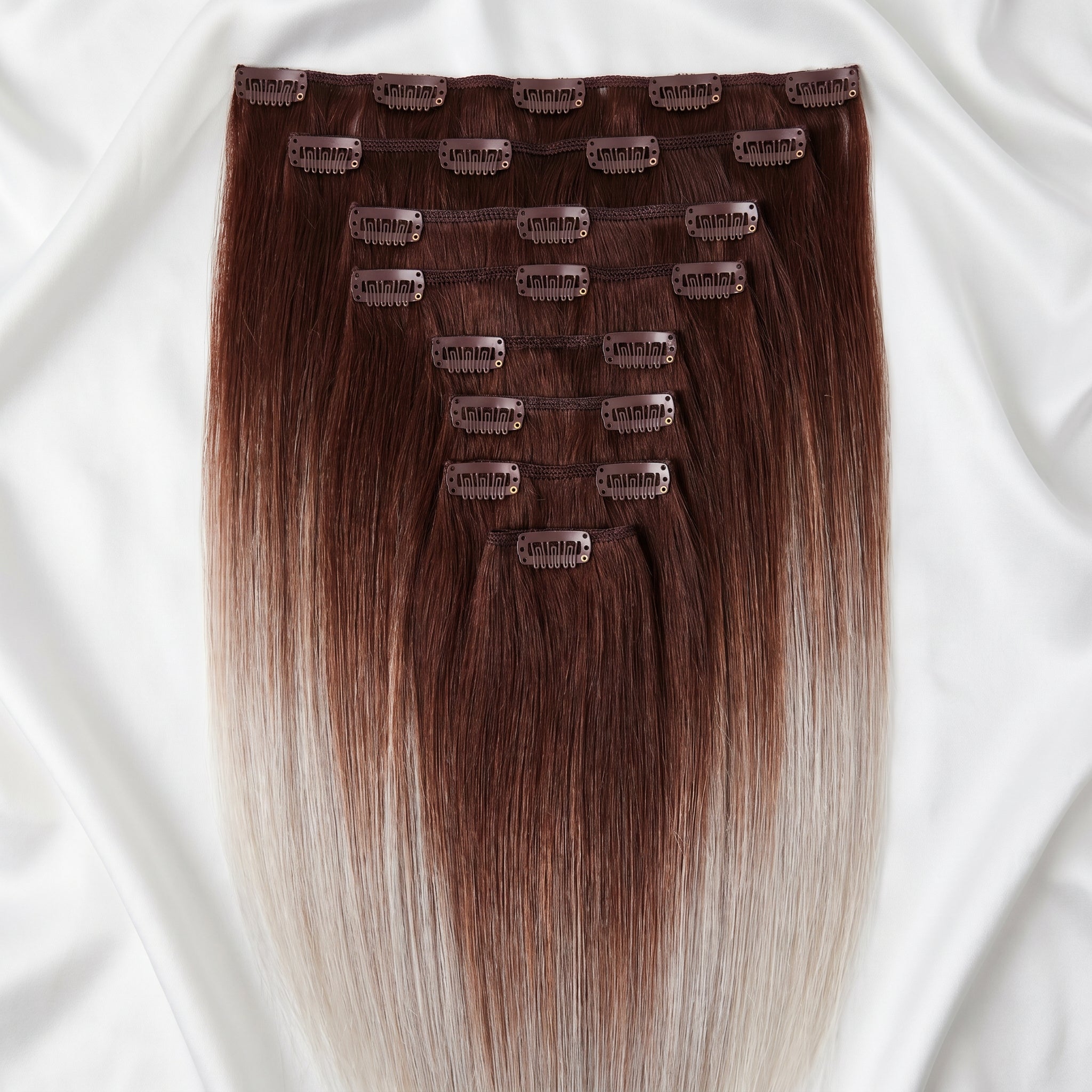 Clip-In Extensions #T7-M60/Ice - Product Set