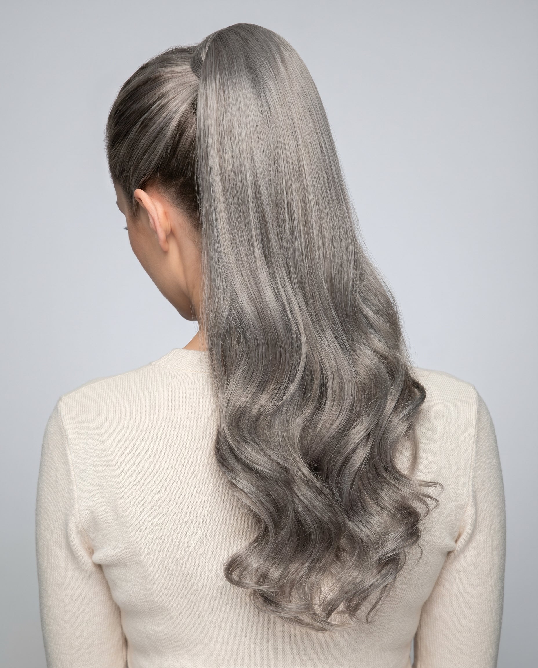 Ponytail Extensions #Grey - Lifestyle