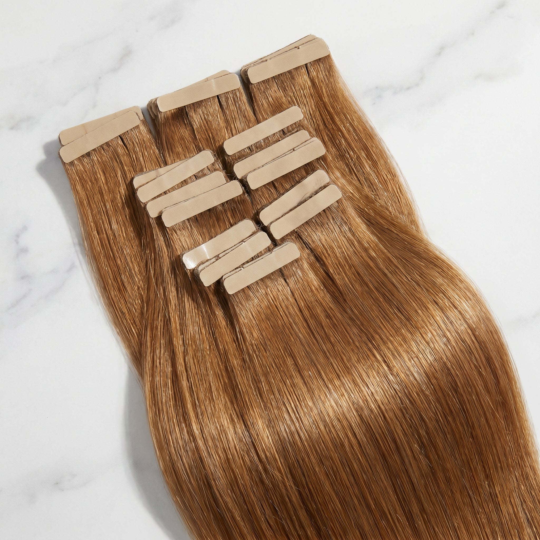 Tape-In Extensions — #10 Golden Brown