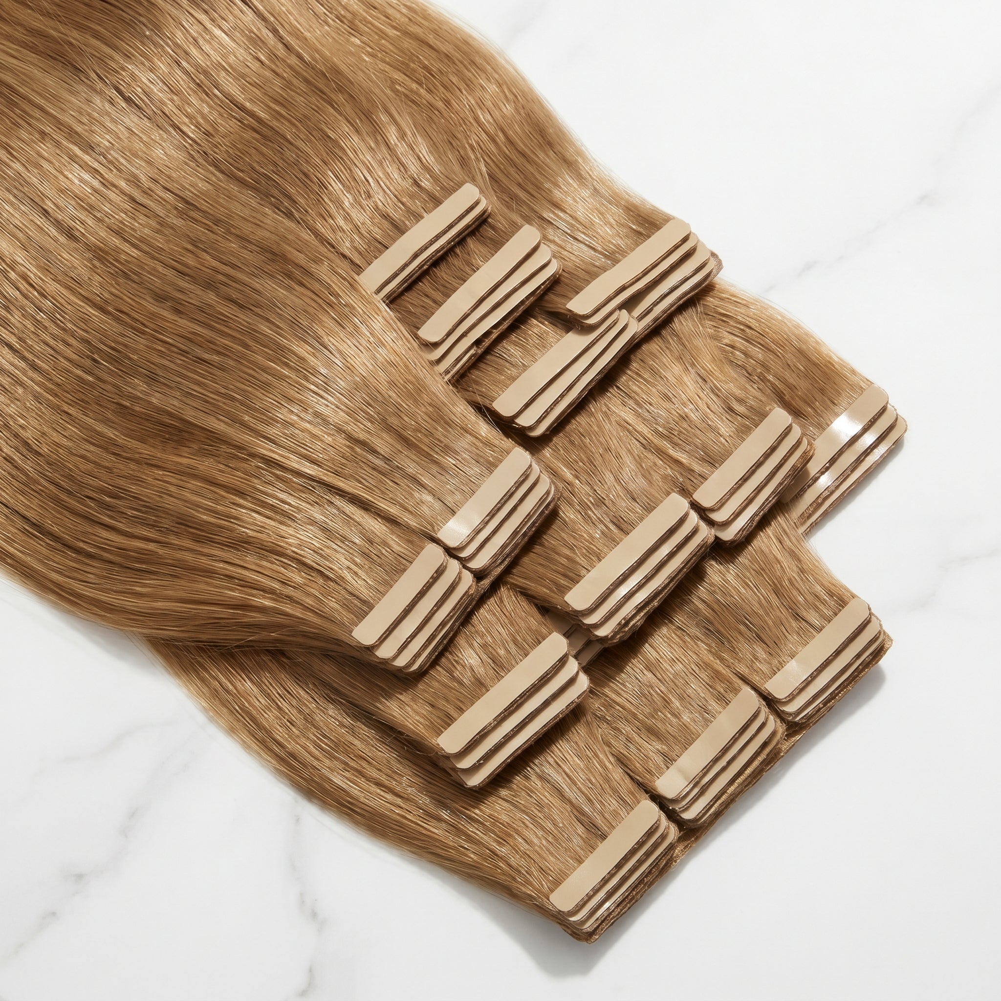 Tape-In Extensions — #12 Light Golden Brown