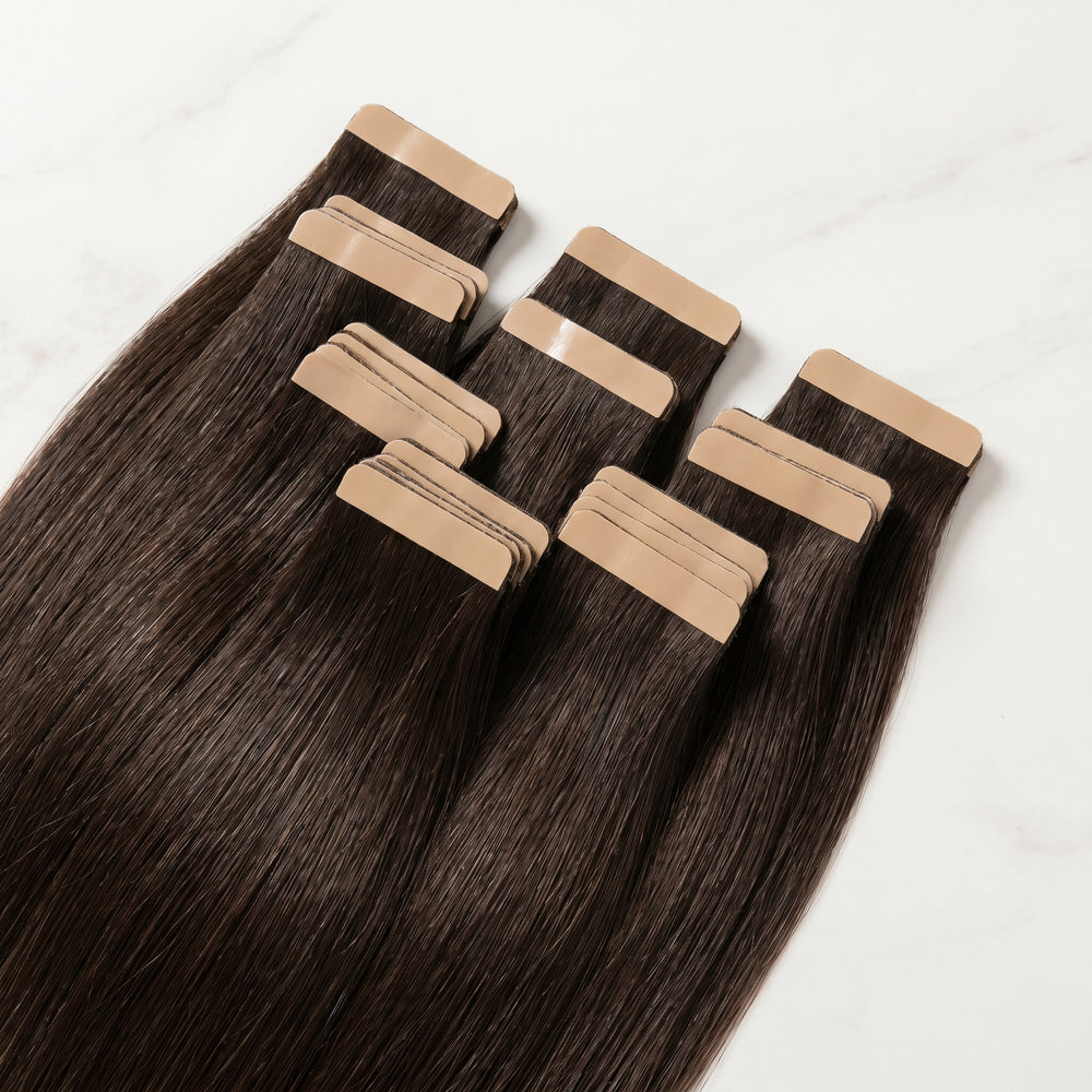 Tape-In Extensions — #2 Darkest Brown