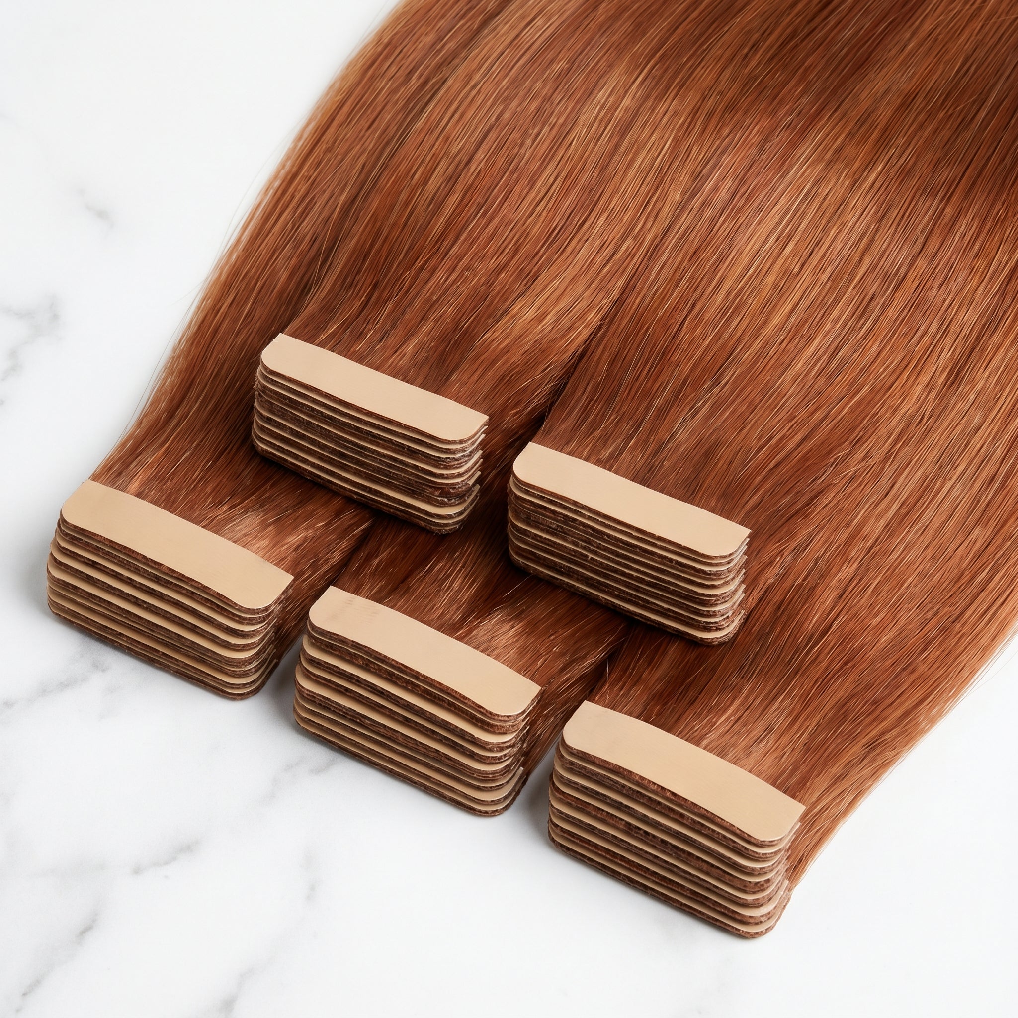 Tape-In Extensions — #30 Light Auburn