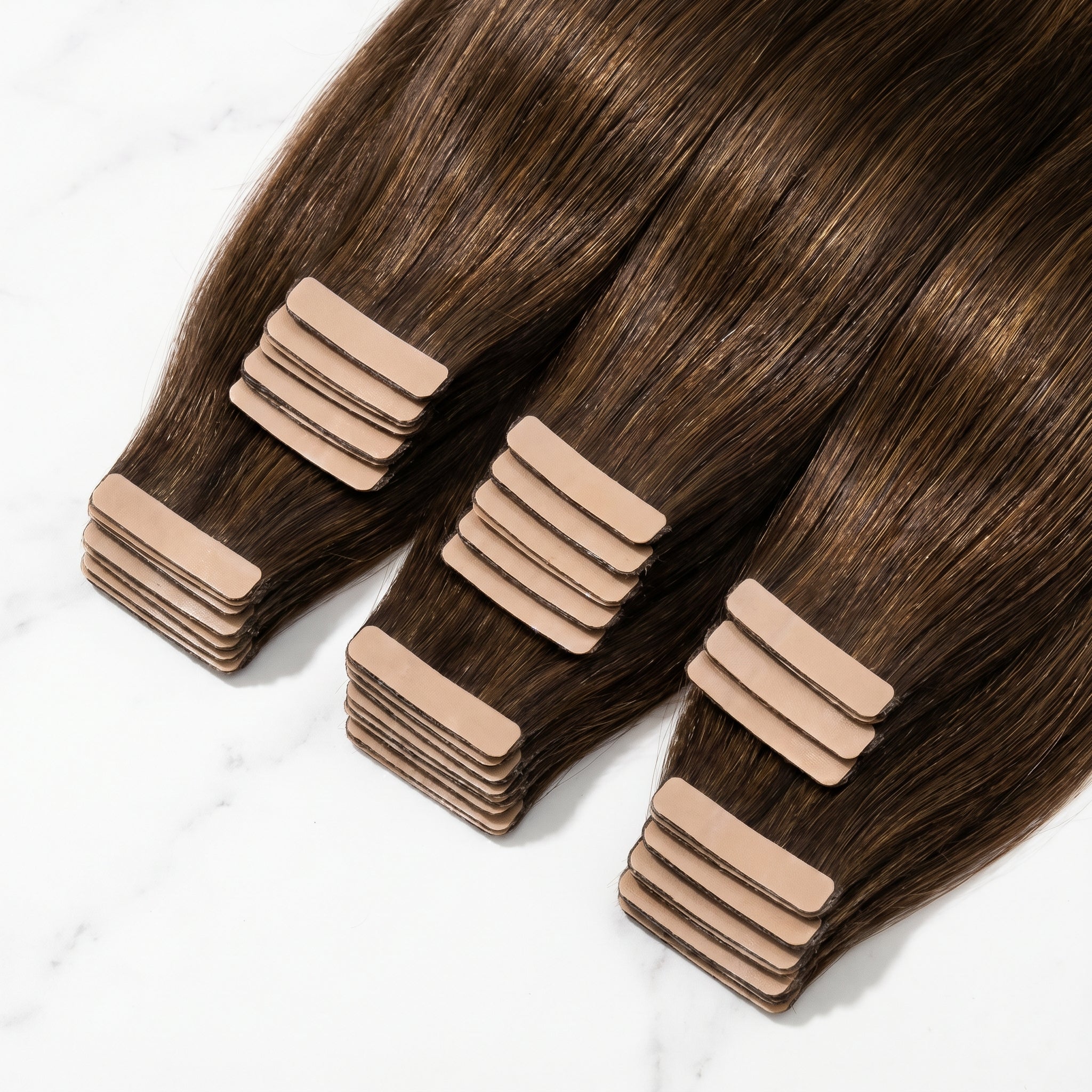 Tape-In Extensions — #3A Dark Warm Brown