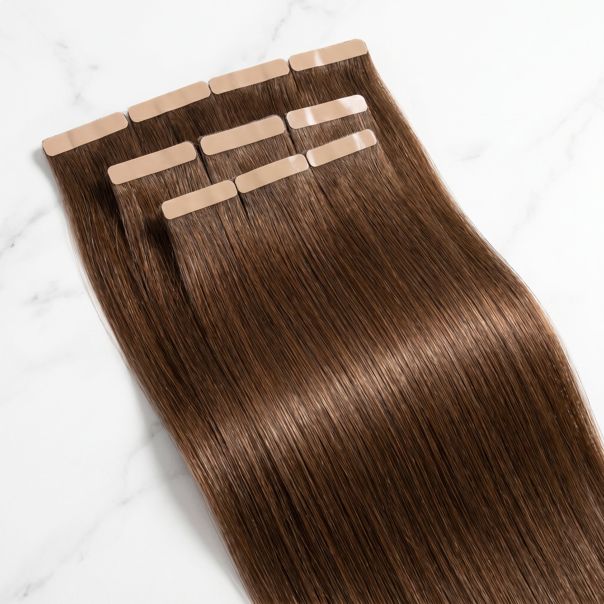 Tape-In Extensions — #4 Chocolate Brown