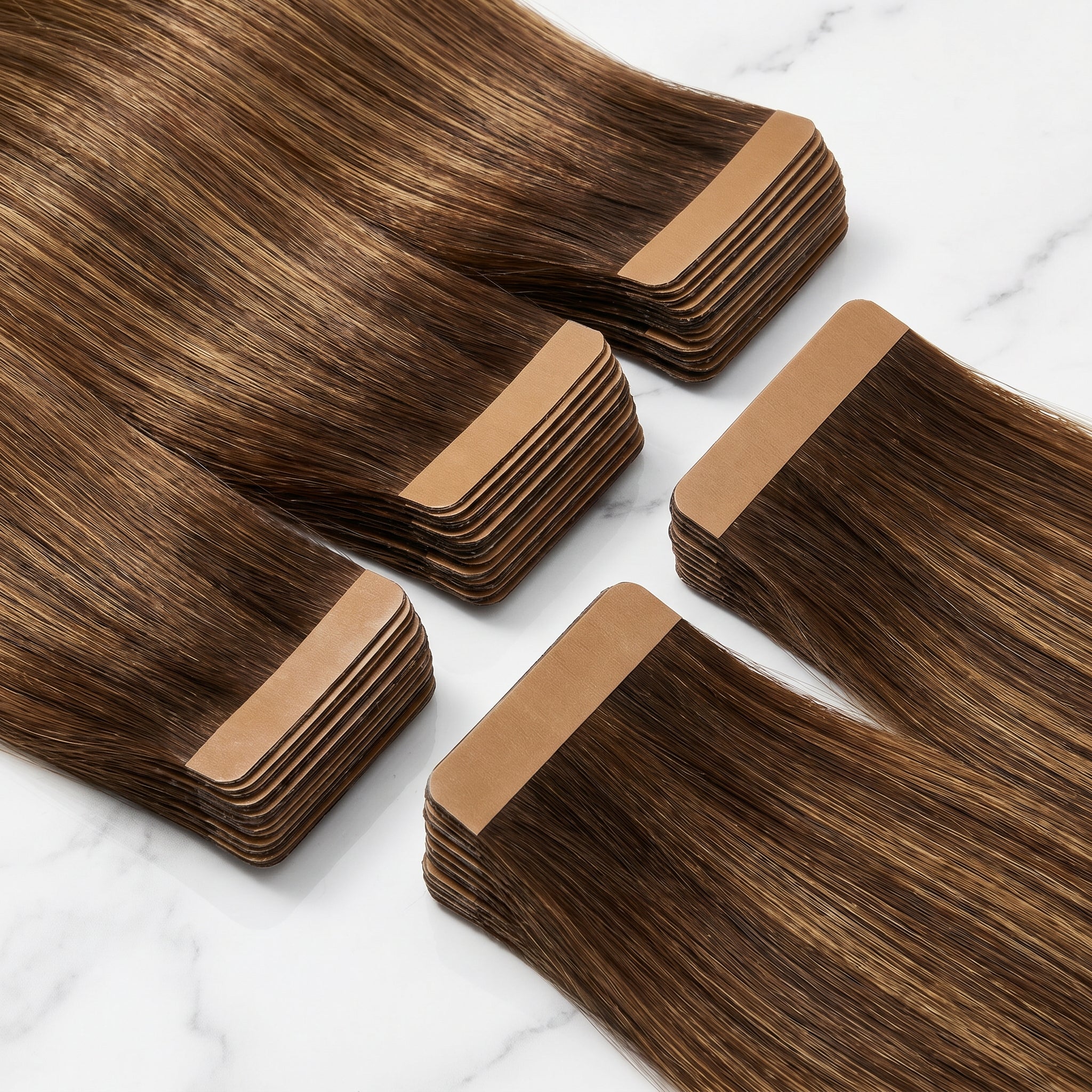 Tape-In Extensions — #6 Chestnut Brown