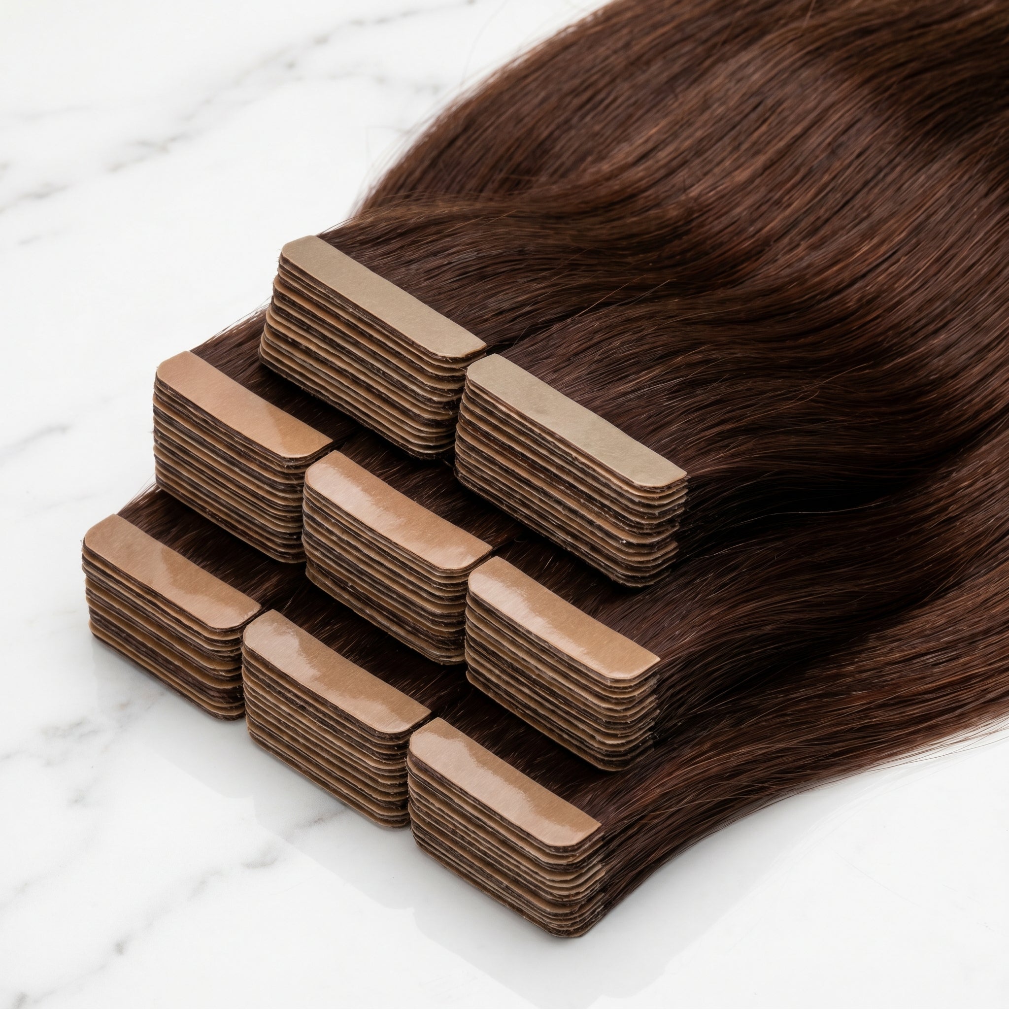 Tape-In Extensions — #7 Caramel Brown