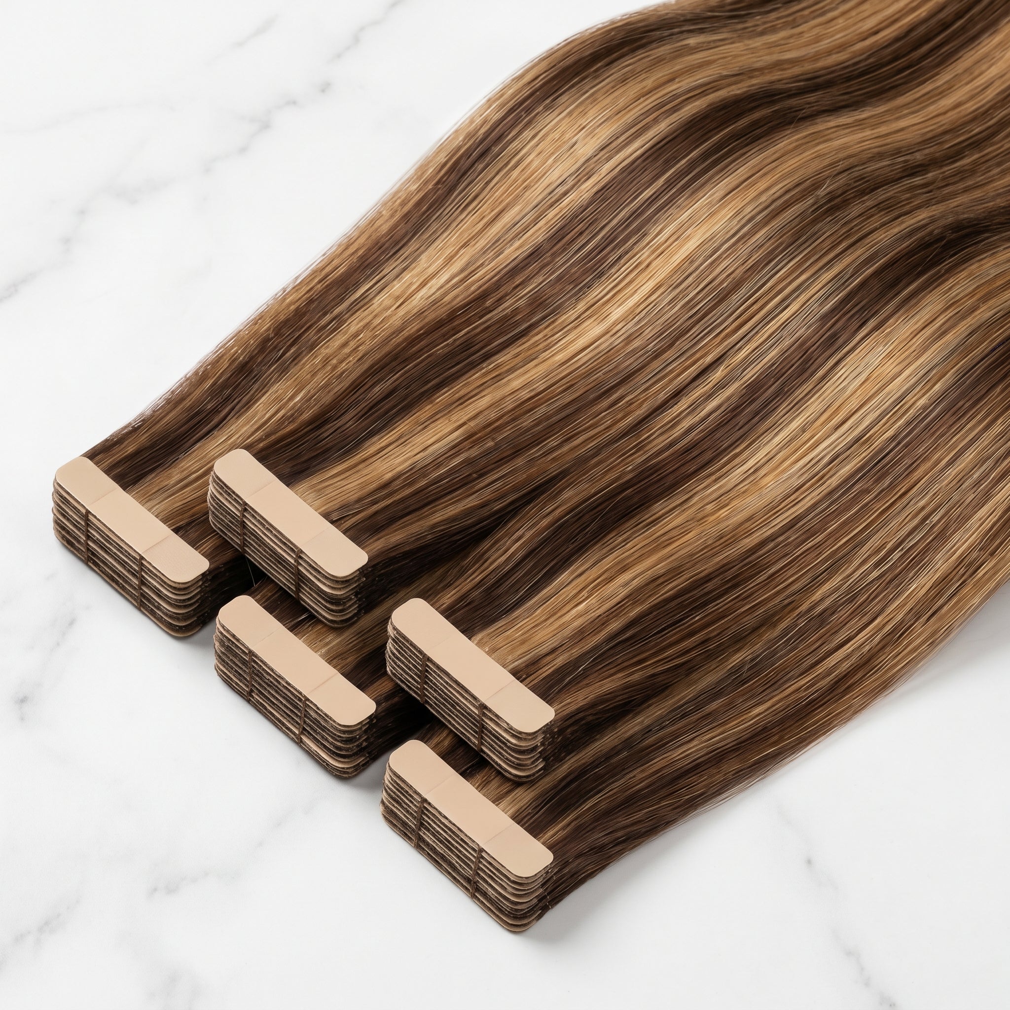 Tape-In Extensions — #P4/27 Chocolate & Honey