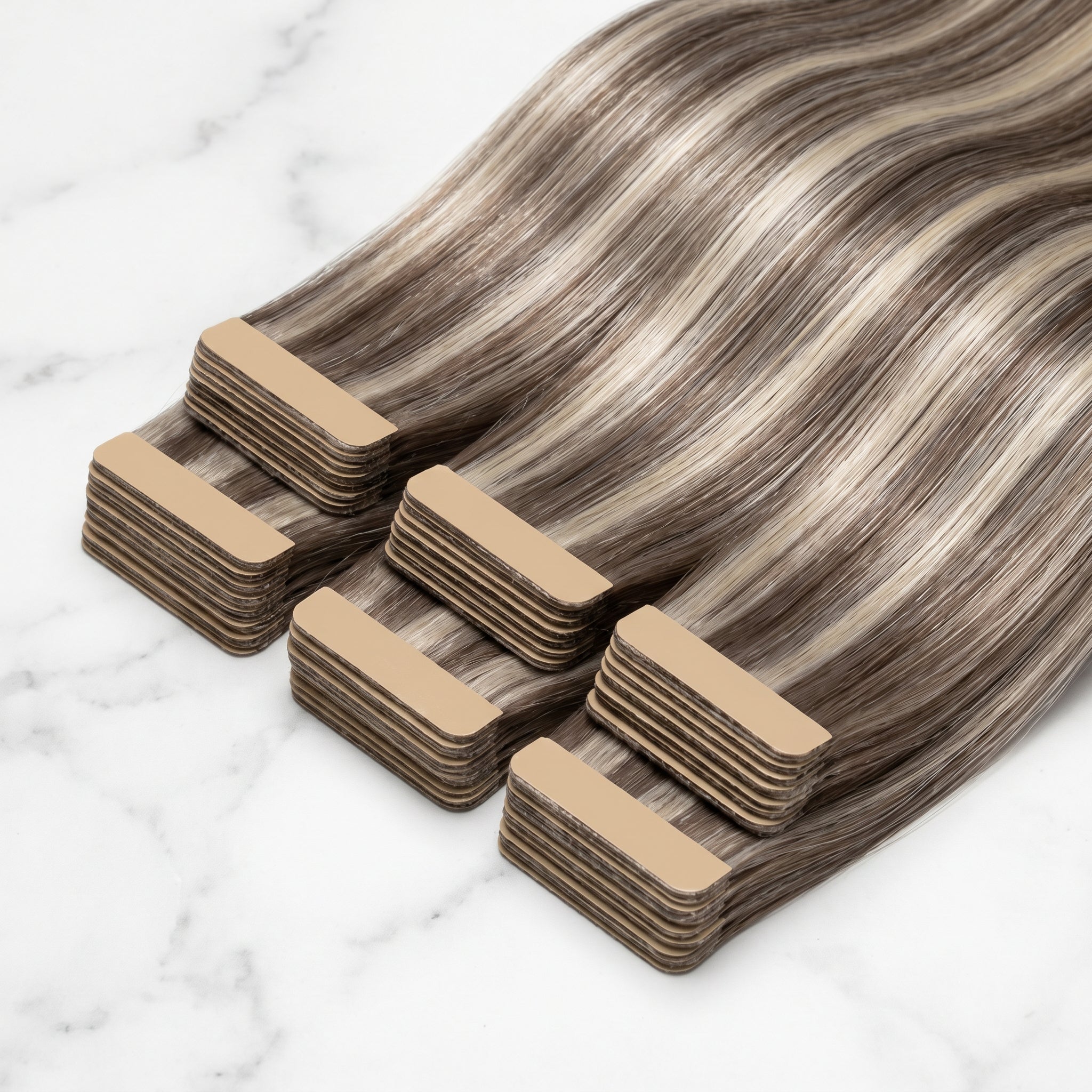 Tape-In Extensions — #T19-P19/60 Smoky Ash to Platinum Piano