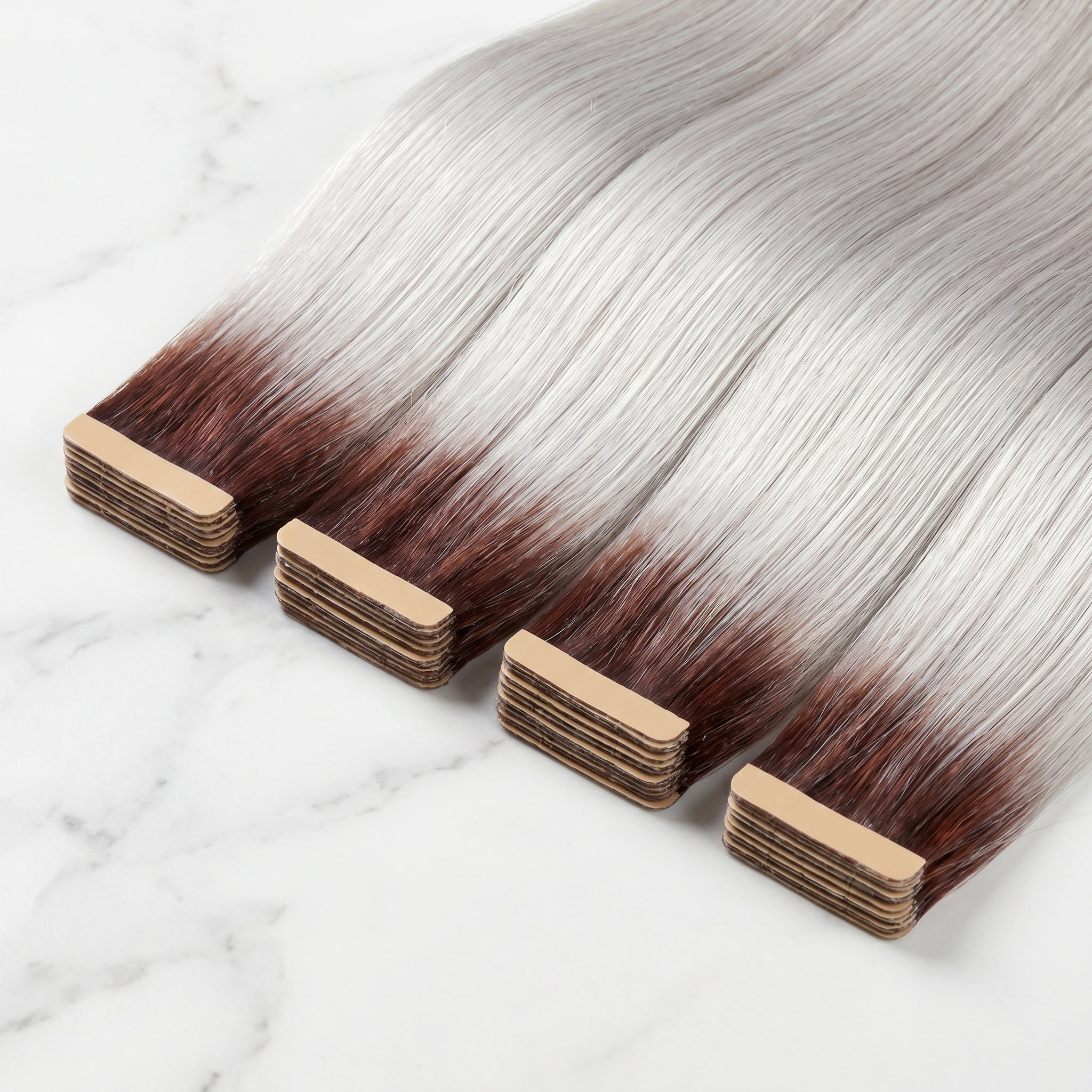 Tape-In Extensions — #T7-M60/Ice Caramel to Icy Platinum