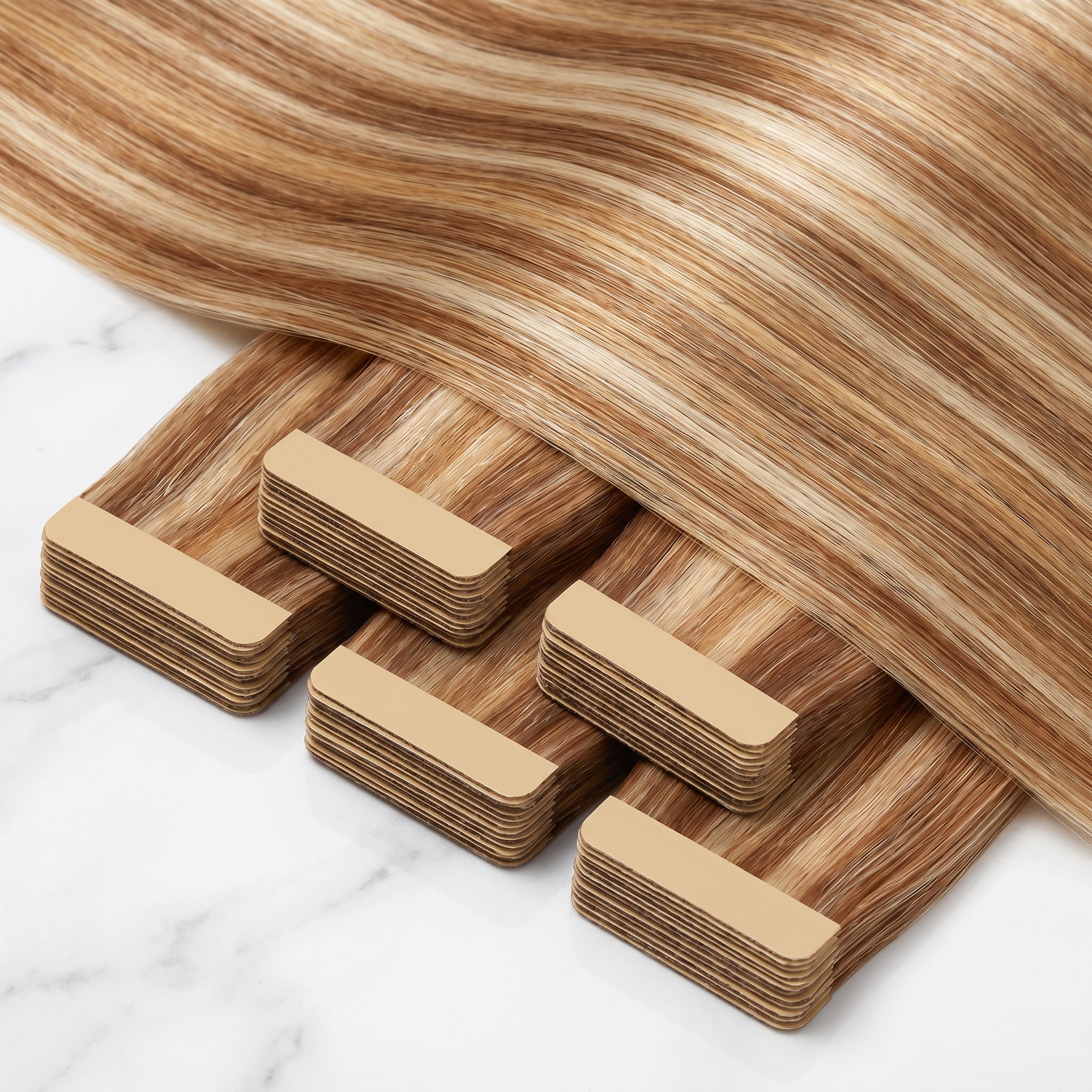 Tape-In Extensions — #T8-P14/60 Ash Brown to Blonde Platinum